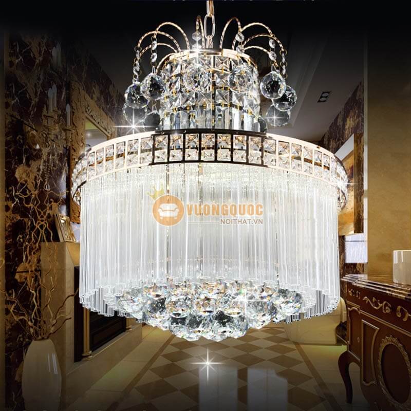 Đèn chùm pha lê kích thước lớn treo phòng khách CM161-8